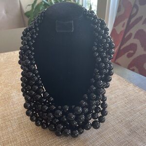 BaubleBar Glossy Black Beaded Necklace